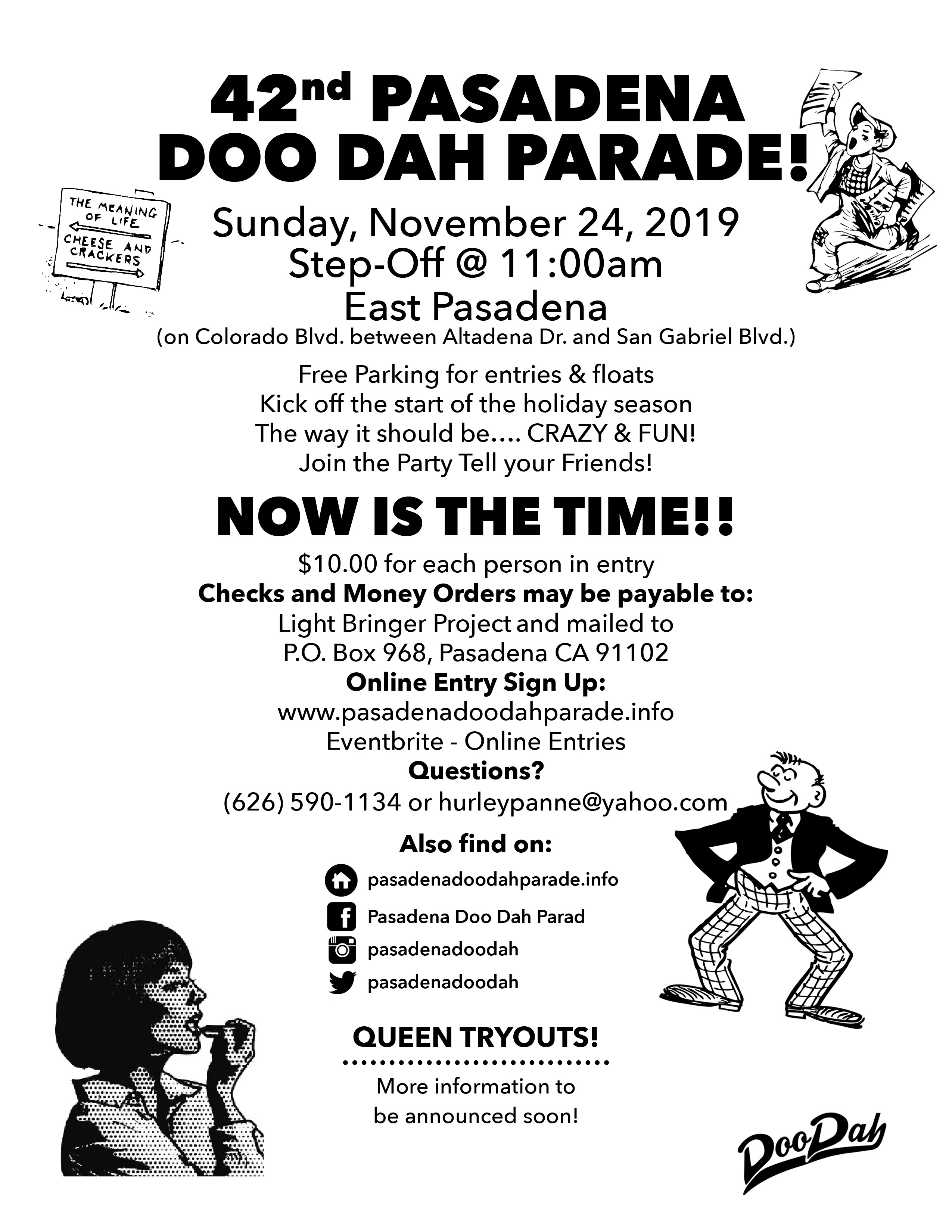 2018 Doo Dah Parade Flyer